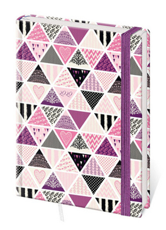 Diář 2020 A5 LYRA denní s gumičkou Triangle