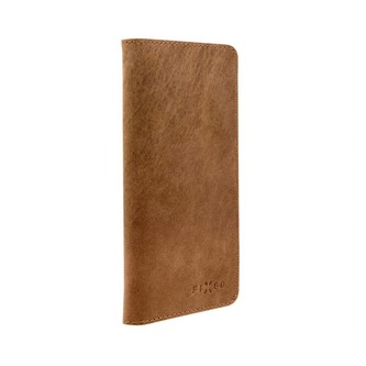 FIXED Pocket Book kožené pouzdro Apple iPhone XR hnědé