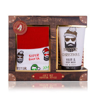 Accentra Sada koupelové péče s ponožkami Hipster Style Xmas man