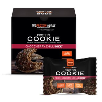 Protein cookies - The Protein Works - choc cherry chilli kick - 12 x 60 g