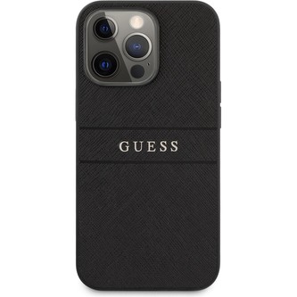 Guess PU Leather Saffiano Case iPhone 13 Pro černý