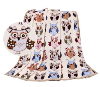 ELLA dětská přikrývka - sovičky barevné - 100x155 cm