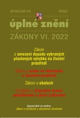 Aktualizace VI/5 2022 Zákon o obalech - Zákon o omezení dopadu vybraných plastových výrobků na životní prostředí