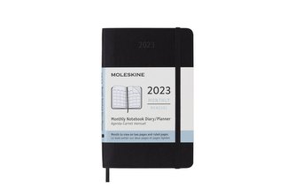 Moleskine Měsíční diář 2023 měkký černý S
