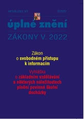 Aktualizace V/3 2022 Zákon o svobodném přístupu k informacím - Vyhláška o základním vzdělávání a některých náležitostech plnění povinné školní docházky