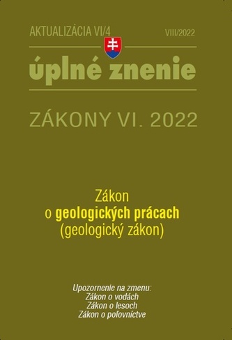 Aktualizácia VI/4 2022 – životné prostredie, odpadové a vodné hospodárstvo