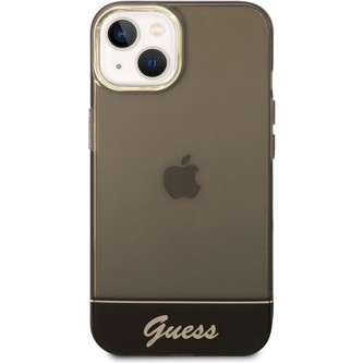 Guess PC/TPU Camera Outline Translucent kryt iPhone 14 černý