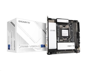GIGABYTE MB Sc LGA1200 Z590I VISION D, Intel Z590, 2xDDR4, 1xDP, WI-FI, Mini-ITX