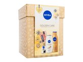 Nivea Golden Care tělové mléko Q10 Firming Bronze 400 ml + sprchový gel Shea Butter & Botanical Oil 250 ml + antiperspirant Black & White Invisible Silky Smooth 50 ml + balzám na rty Labello Caring Beauty Nude 4,8 g