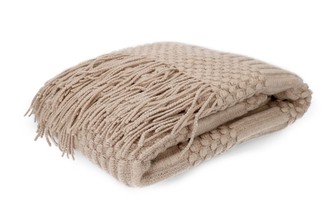 Mikrovláknová deka-pléd BERGA béžová 130x170 cm Homla