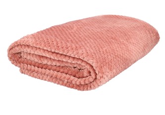 Mikrovláknová deka s jemným vzorem NOA růžová 150x200 cm Homla