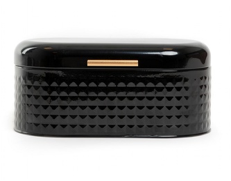 Kovový chlebník HASSAN černá 34x18x16 cm Homla