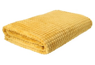 Mikrovláknová deka GOFER mustard/hořčicová 150x200 cm Homla