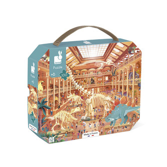 Janod puzzle V muzeu v kufříku 100 ks
