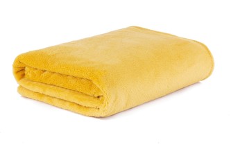 Mikrovláknová deka ROTE mustard/hořčicová 150x200 cm Homla