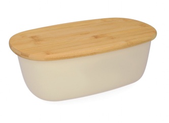 Plastový chlebník NORA béžová 37x22x14 cm Homla