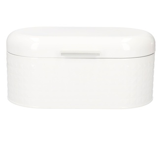 Kovový chlebník HASSAN bílá 34x18x16 cm Homla