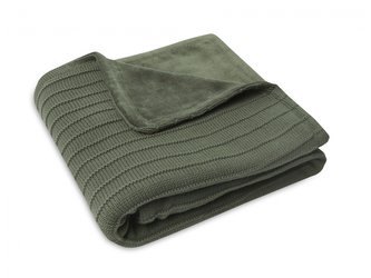 Deka pletená / fleece 75x100 cm Pure Knit Leaf Green