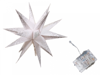 LED hvězda zlatá 18 cm