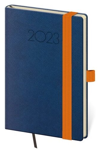 Diář 2023 týdenní kapesní New Praga - modrá