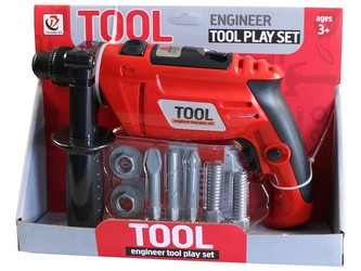 Vrtačka s příslušenstvím, 11 ks, 29 x 22 x 8 cm