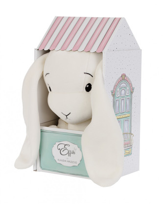 Králíček Effik Bílý Bílé uši s domečkem, M