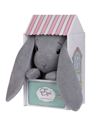 Králíček Effik Šedý Šedé uši s domečkem, M