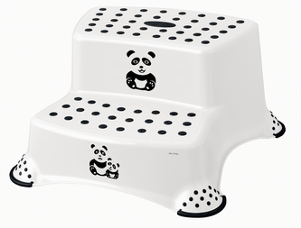 Dvojstupínek k WC/umyvadlu "Panda", Bílá