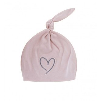 Novorozenecká čepička, Růžová/Srdce 1-3m