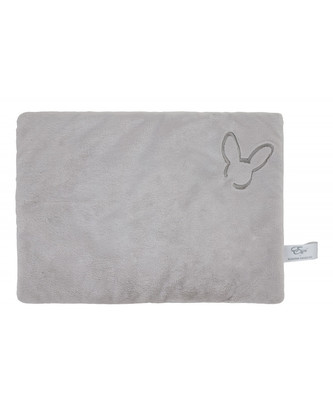 Mazlicí polštář velvet 25x35 s výšivkou by Klaudia Halejcio, nimbus cloud/beige