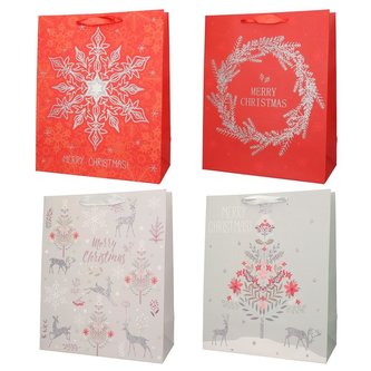 Torba prezentowa 26x32 Święta brokat