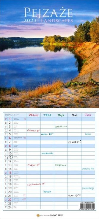 Kalendarz 2023 Wieloplanszowy - Pejzaże