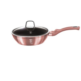 BERLINGERHAUS Pánev hluboká s titanovým povrchem a poklicí 24 cm I-Rose Edition BH-6026