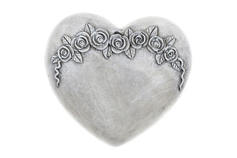 Dekorace na hrob srdíčko 10x9 cm