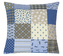 Povláček flanelový - modrý patchwork - 40x40cm