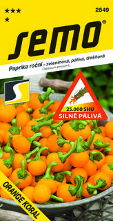 Paprika zel. pálivá - Orange Koral rychl,pole 0,6g  /SHU 25 000/