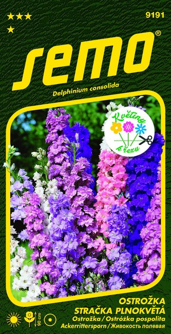Ostrožka stračka - Honour mix plnokvětá 1g - série KVĚTINY K ŘEZU
