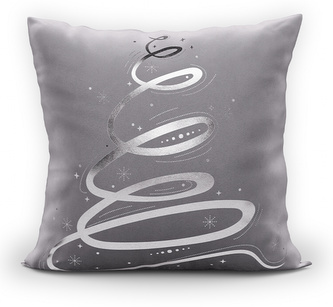 Polštář CHRISTMAS TREE světle šedá/stříbrná 45x45 cm MyBestHome