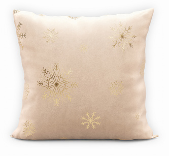 Polštář SNOWFLAKE krémová/zlatá 40x40 cm  Mybesthome