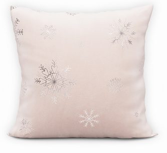 Polštář SNOWFLAKE pudrová/stříbrná 40x40 cm  Mybesthome