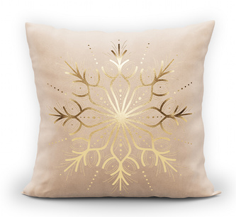 Polštář XMAS TIME krémová/zlatá 40x40 cm  Mybesthome