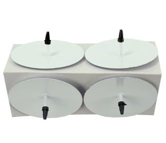 Bodce na svíčky 5,5cm bílé, 4ks