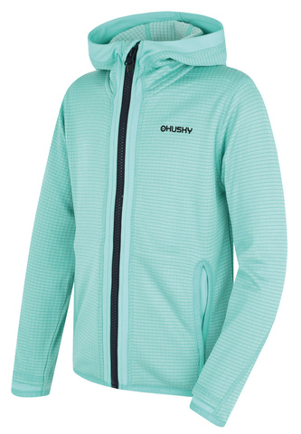 Dětská mikina s kapucí Artic Zip K turquoise/black blue - 164