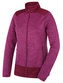 Dámský fleecový svetr na zip Alan L dk. magenta - XXL