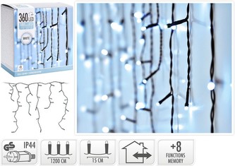 Světelný řetěz RAMPOUCHY bílá 360 LED / 12 m