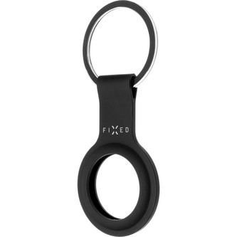 FIXED Silky silikonové pouzdro s kroužkem Apple AirTag černé