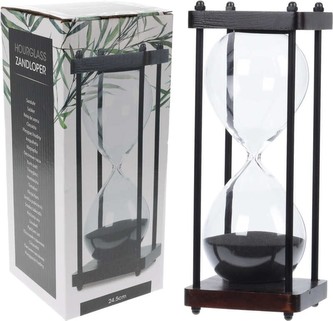 Přesýpací hodiny dekorativní kov / sklo 24,5 cm