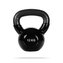Kettlebell black - GymBeam - černá