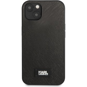 Karl Lagerfeld Saffiano Plaque Kryt iPhone 13 černý