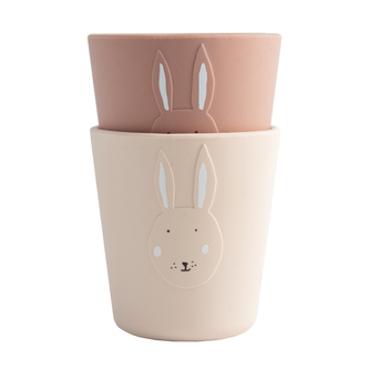 Dětský silikonový hrnek Trixie 2-pack - Mrs. Rabbit